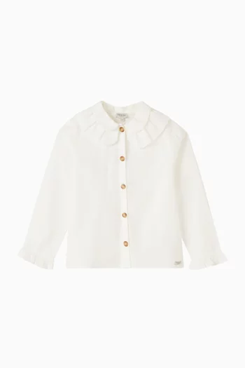 بلوزة نين بكشكش قطن عضوي