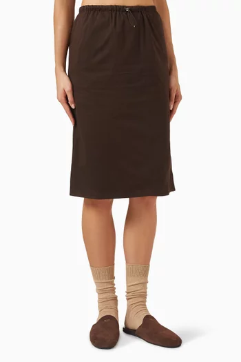 Reversible Skirt in Cotton-jersey & Re-Nylon