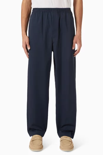 بنطال بحزام خصر مطاطي قطن