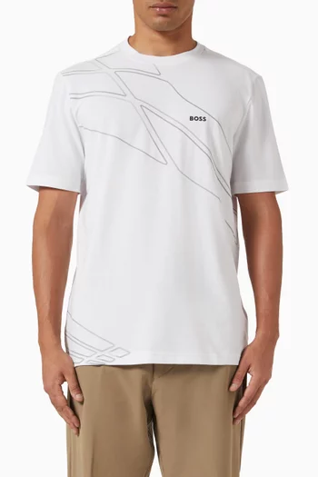 Active T-shirt in Moisture-wicking Stretch Piqué