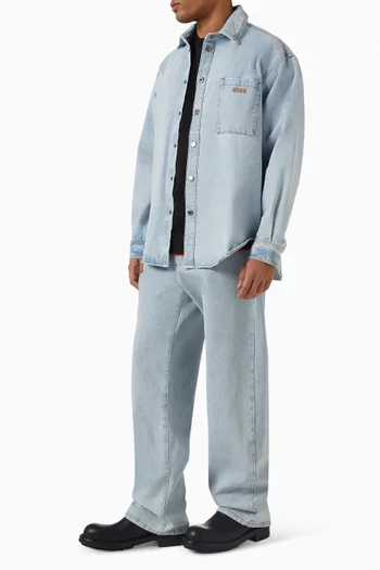 Embroidered Shirt in Denim