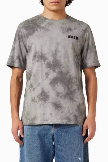 Wrinkle Wash Logo T-shirt in Cotton