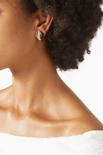 1980 Vintage Stylised Clip-on Earrings