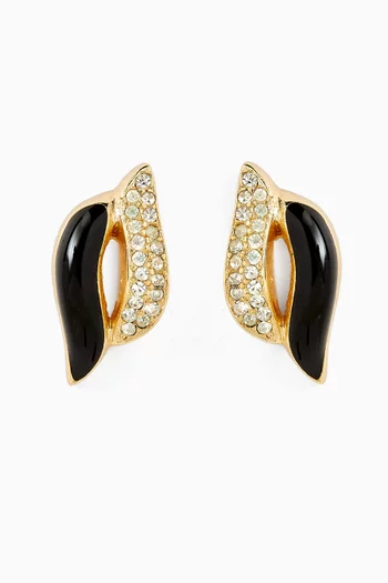 1980 Vintage Stylised Clip-on Earrings