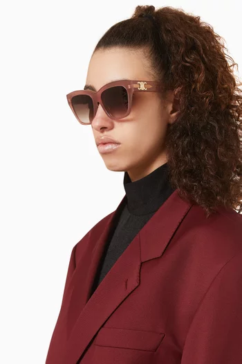 Triomphe Geometric Sunglasses in Acetate