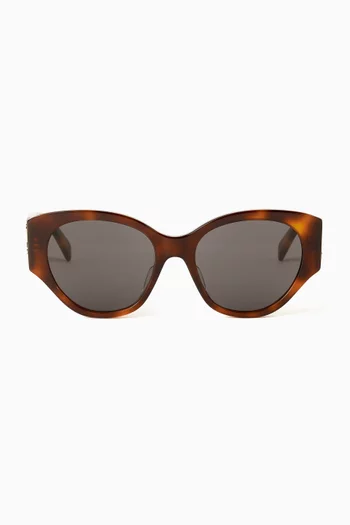 Maxi Triomphe Oval Sunglasses in Acetate