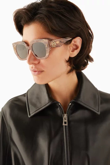 نظارة شمسية بإطار مربع أسيتات