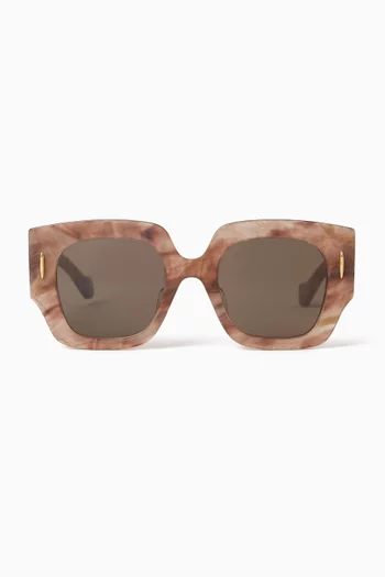 نظارة شمسية بإطار مربع أسيتات