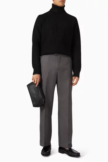 Rib-knit Roll-neck Sweater