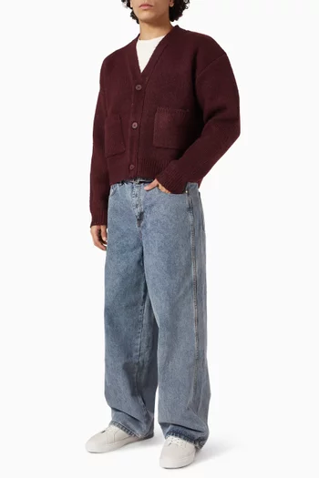 Cropped Brushed Cardigan