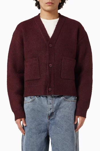 Cropped Brushed Cardigan