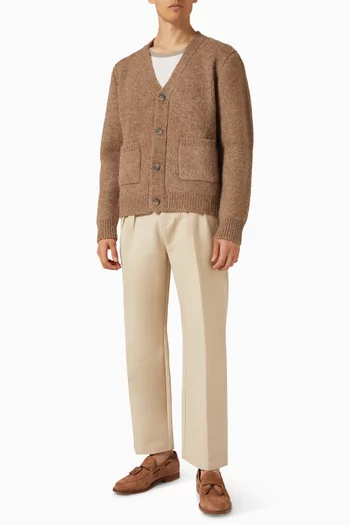 Knit Cardigan in Brushed Wool