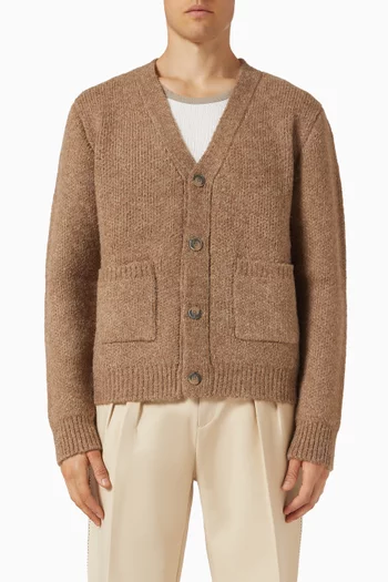 Knit Cardigan in Brushed Wool