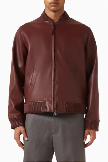 Arman Bomber Jacket in Vegan Leather
