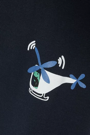 Helicopter T-shirt in Cotton-jersey
