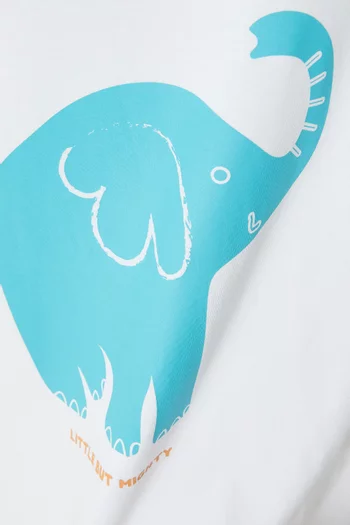 تي شيرت بطبعة فيل قطن جيرسيه