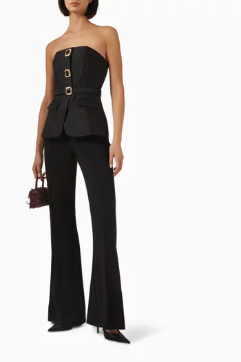 Bandeau Jumpsuit in Taffeta