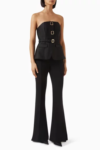 Bandeau Jumpsuit in Taffeta