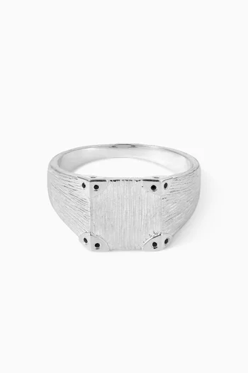 Explorer Signet Ring in Sterling Silver