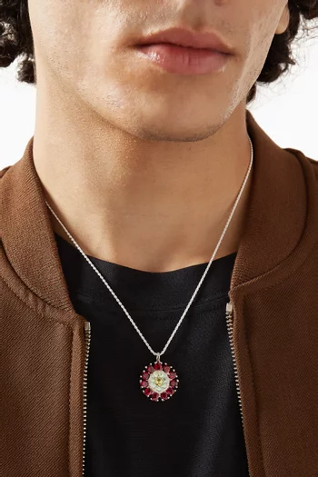 Dorset Dahlia Pendant Necklace in Sterling Silver