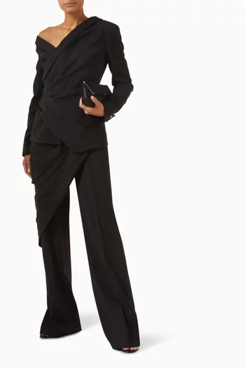 Draped High-waist Pants