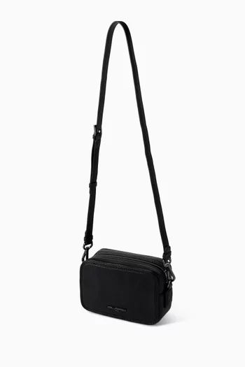 Rhinestone Logo Crossbody Bag