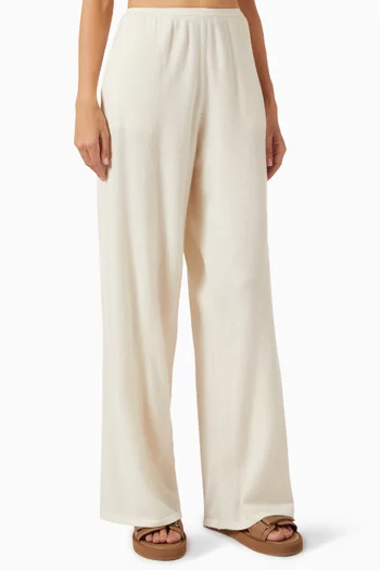 Relaxed Wide-leg Pants in Wool-cashmere