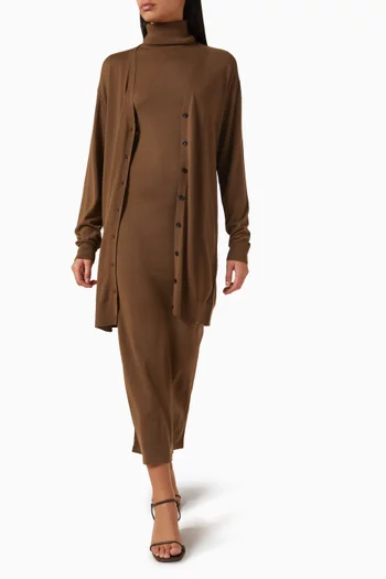 كارديغان بأزرار صوف مارينو