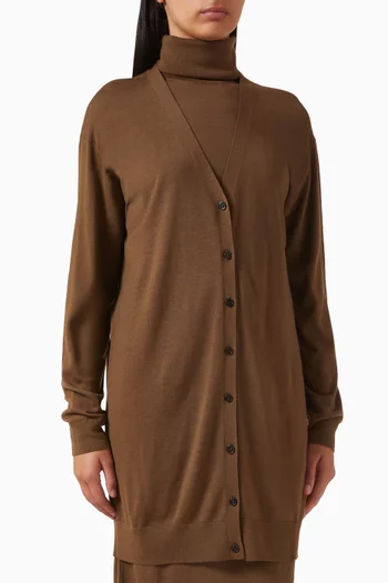 كارديغان بأزرار صوف مارينو