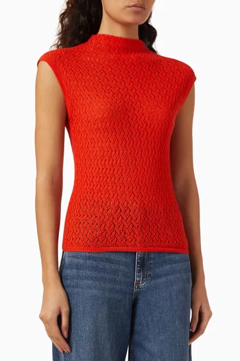 Tana Cap-sleeve Sweater in Knit