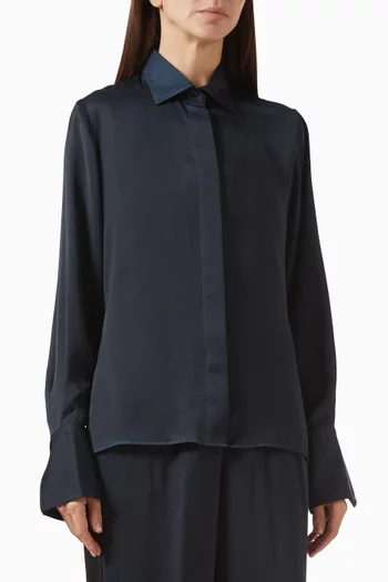Venus Popover Blouse in Satin