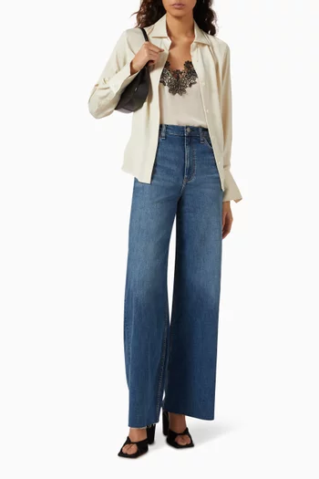 Venus Popover Blouse in Satin