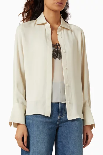 Venus Popover Blouse in Satin