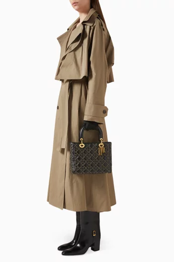 Medium Lady Dior Top-handle Bag in Leather