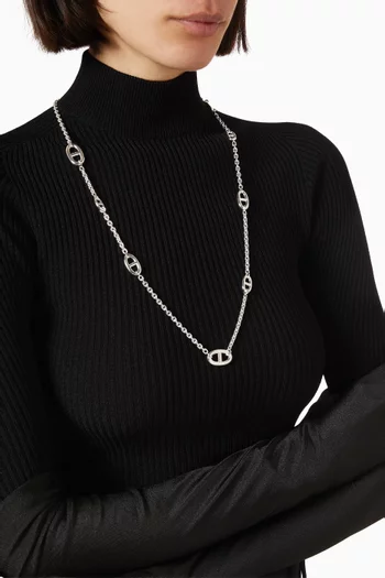 Unused Farandole Long Necklace in Sterling Silver, 80cm