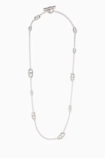 Unused Farandole Long Necklace in Sterling Silver, 80cm