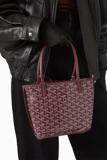 Unused Sac Mini Anjou Tote Bag in Goyardine Canvas