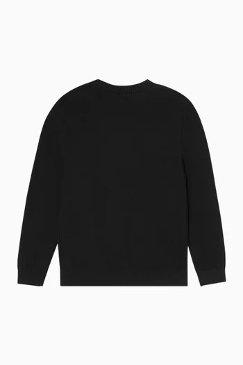 Logo Sweater in Combed Cotton