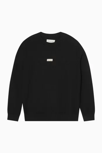 Logo Sweater in Combed Cotton