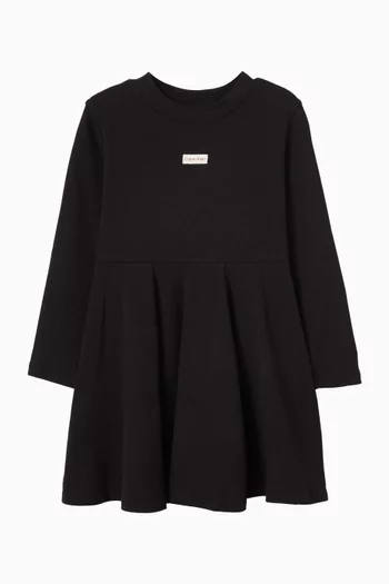 Logo Skater Dress in Cotton