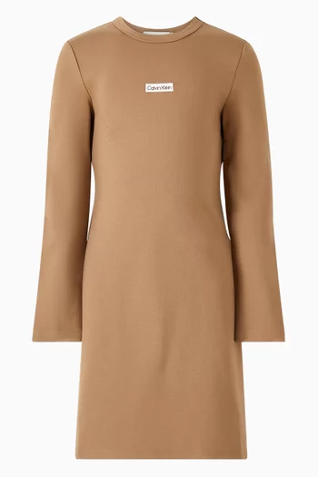 Long-sleeve Dress in Viscose-blend