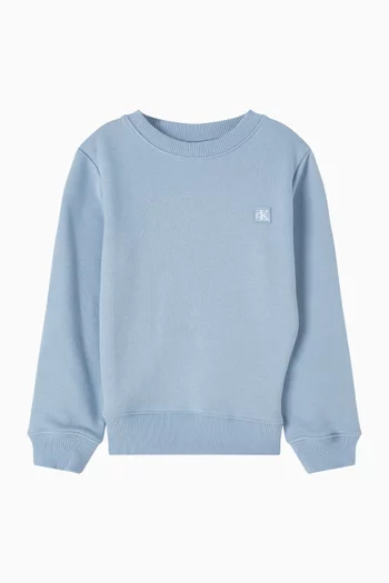 Logo Patch Sweatshirt in Cotton