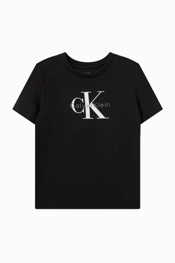 Logo T-shirt in Stretch Cotton-jersey