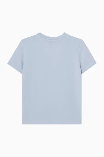 تي شيرت بشعار الماركة قطن جيرسيه مطاطي