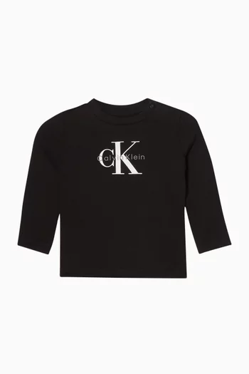 تي شيرت بشعار الماركة قطن جيرسيه مطاطي