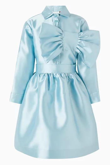 قميص مزين بعقدة ستان