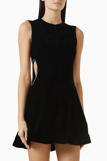 Babydoll Mini Dress in Velvet