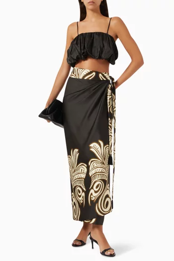 Solea Pleated Cropped Top