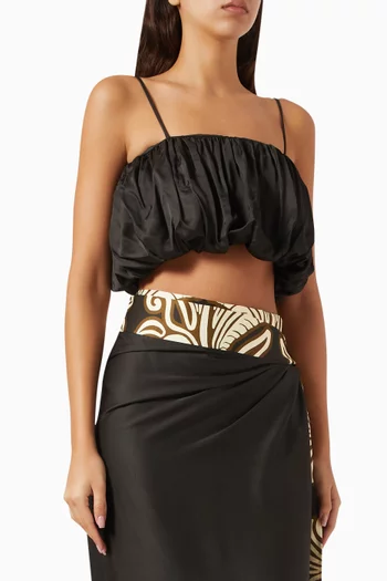 Solea Pleated Cropped Top