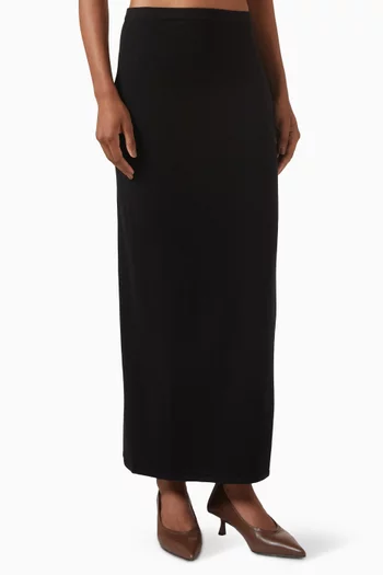 تنورة طويلة نسيج صوف وكشمير